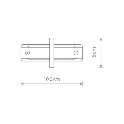8967 З'єднувач Nowodvorski PROFILE RECESSED STRAIGHT CONNECTOR WHITE CN alt 1