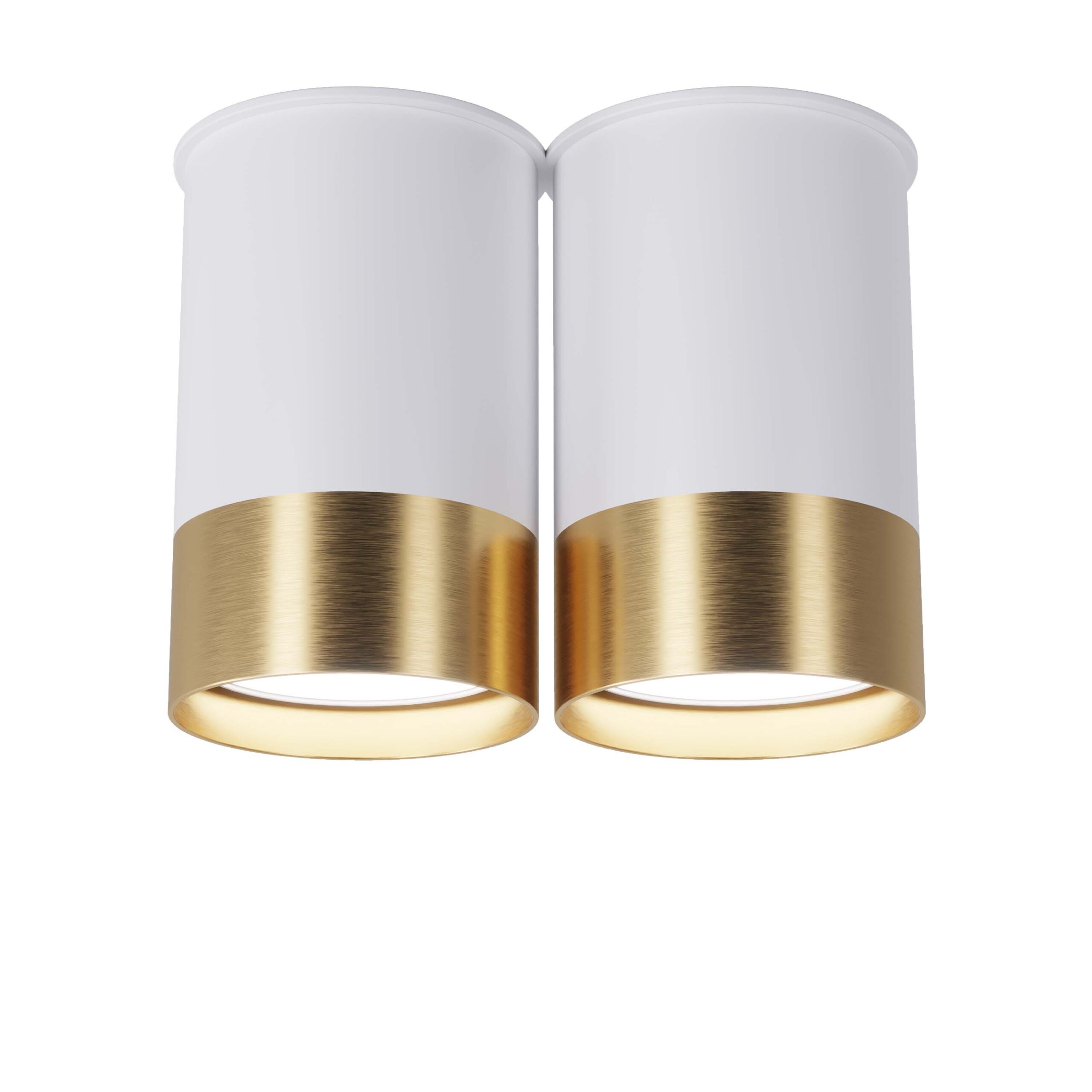 Точковий спот BP Black / White Gold подвійний, арт. 25595 - Золотий / білий, 1