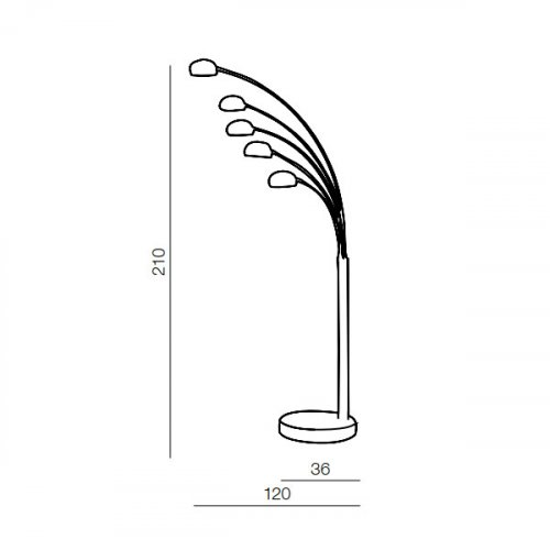 Торшер AZzardo PALP AZ0018 black alt 4