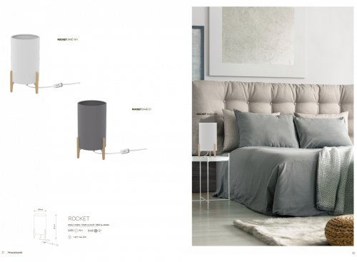 8448 Настільна лампа Nowodvorski Rocket gray PL alt 1