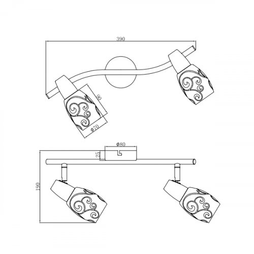 Світильник-спот TRIO R80022007 COLMAR alt 1