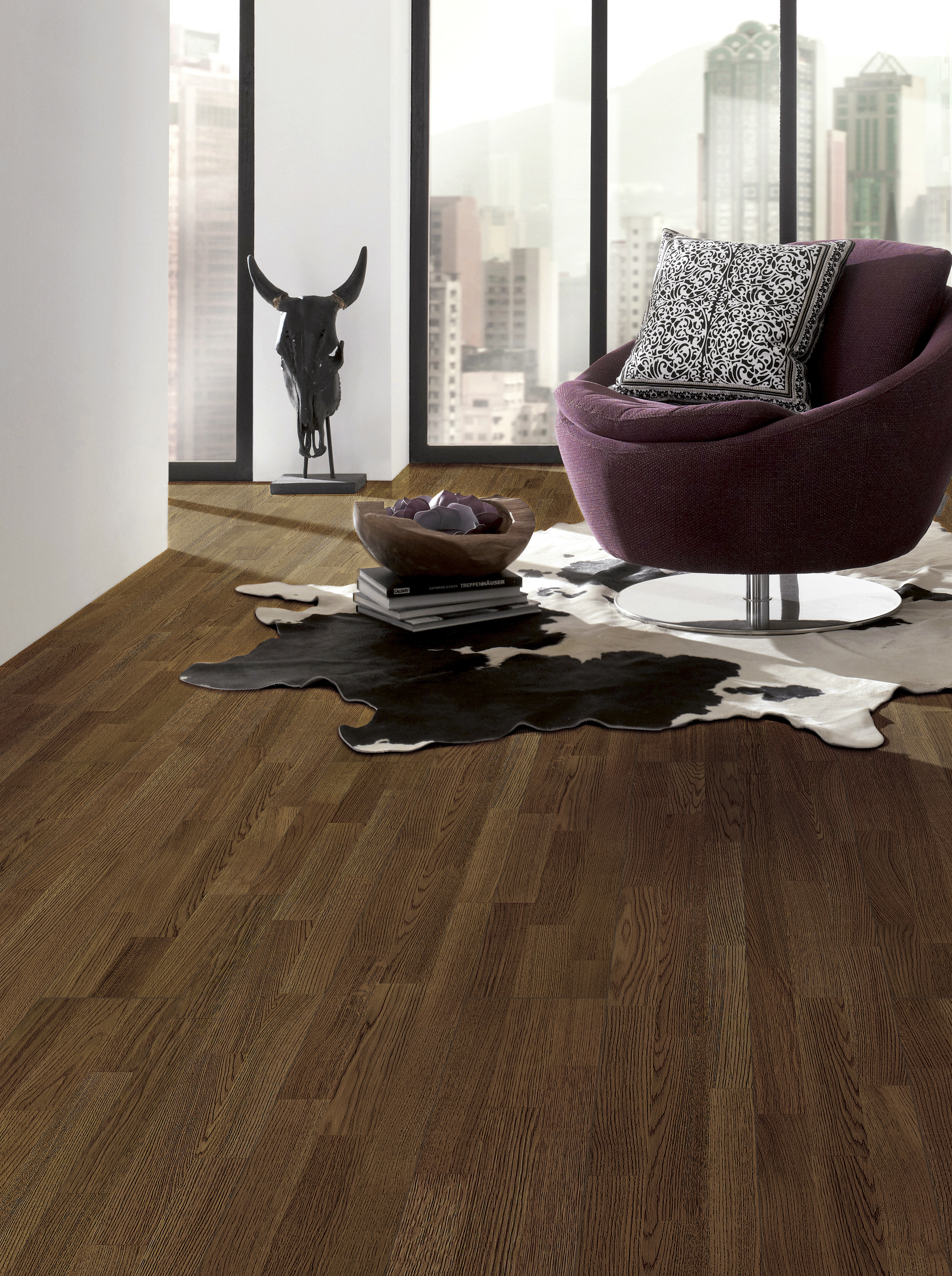 Паркетна дошка ESTA PARKET Дуб Antique 3-пол. лак 1841/204/2200