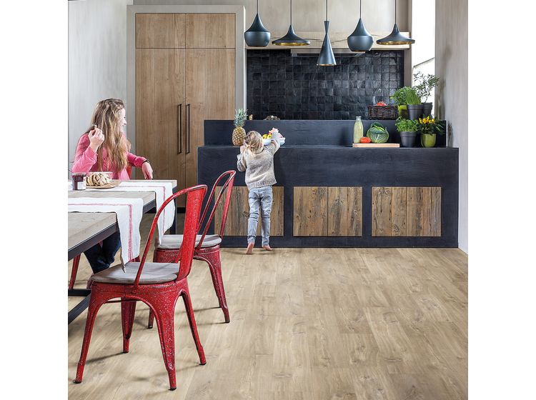 Вінілова підлога Quick-Step Balance Click BACL40031 Canyon oak light brown with saw cuts