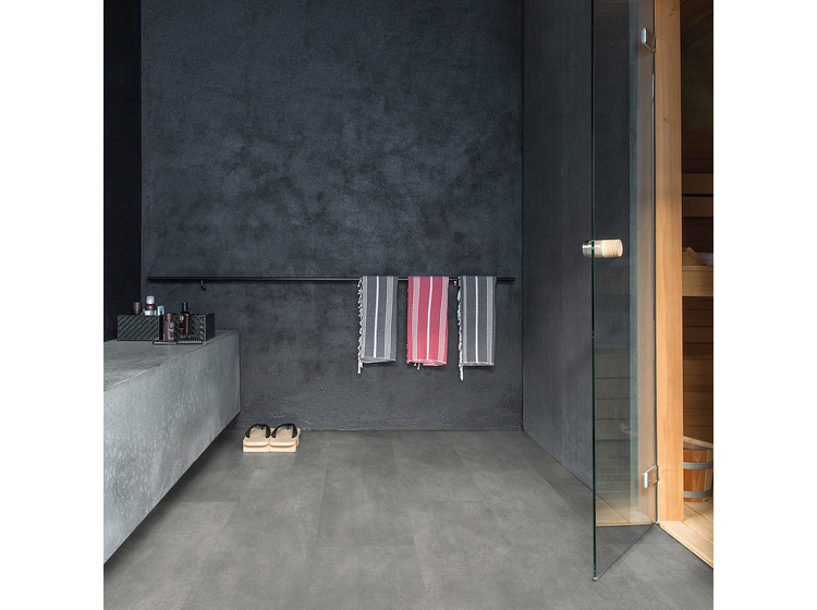 Вінілова підлога Quick-Step Ambient Click AMCL40051 Dark grey concrete