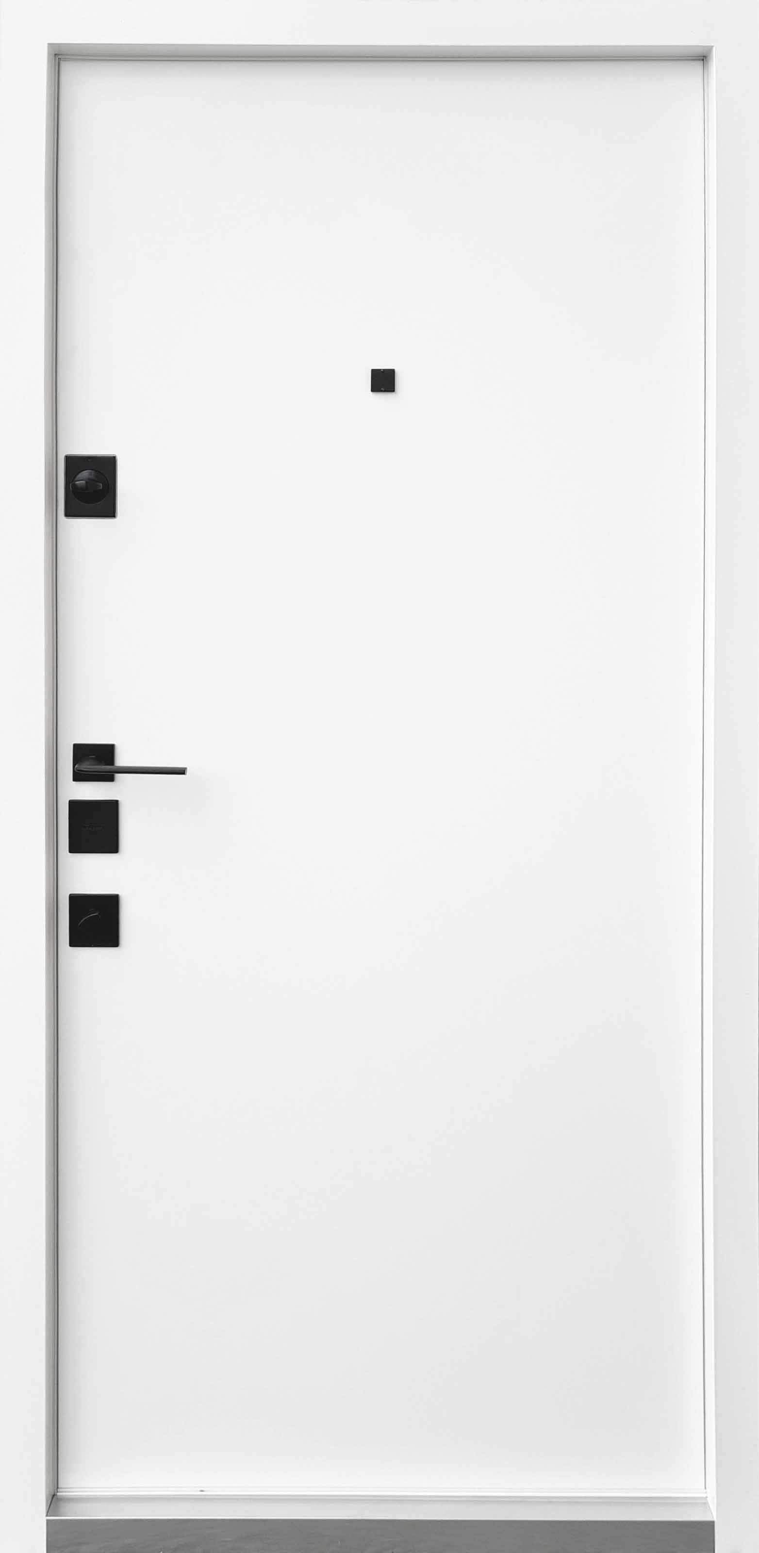 Вхідні двері Qdoors Авангард Тіффані Грифель Структури Софт Біла Емаль alt 1