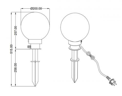 Вуличний вкопують світильник TRIO R57042001 Bolo alt 2