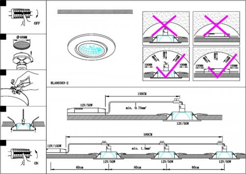 Світильник точковий вбудований EGLO 80383 Einbauspot 12V alt 1