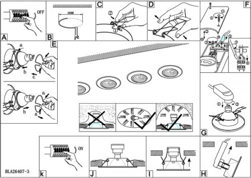 Світильник точковий вбудований EGLO 87376 Einbauspot GU10 alt 1