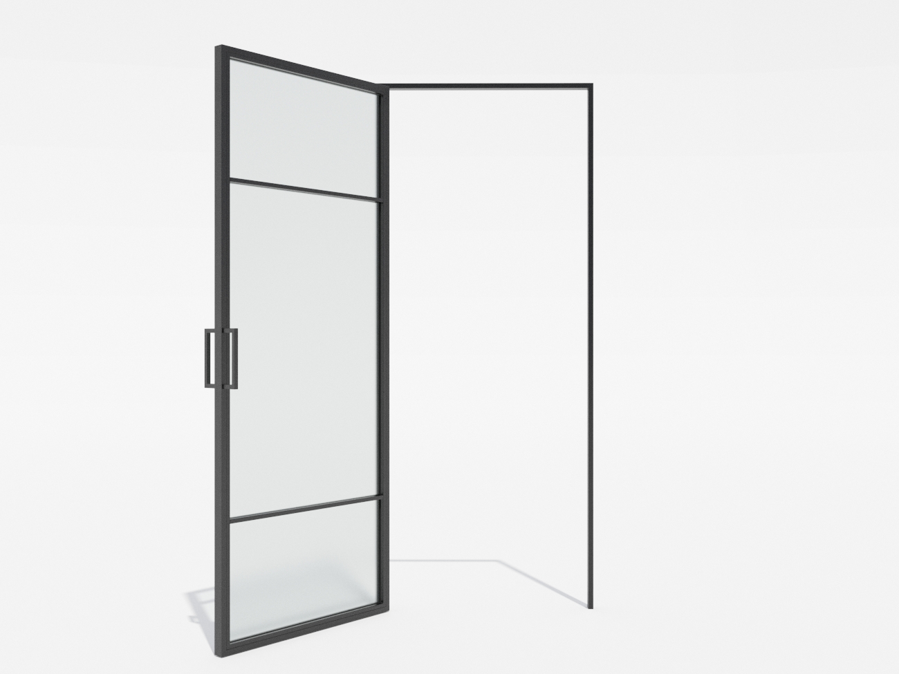Міжкімнатні лофт-двері Svarg орні в рамі