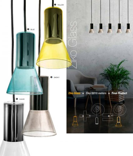 Плафон для світильників Azzardo Ziko Glass AZ3413 yellow alt 2