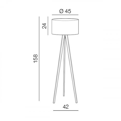 Абажур Azzardo Tripod Wood AZ2968 (без основи) alt 3