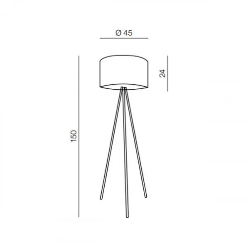 Торшер Azzardo AZ1037 Finn White alt 2