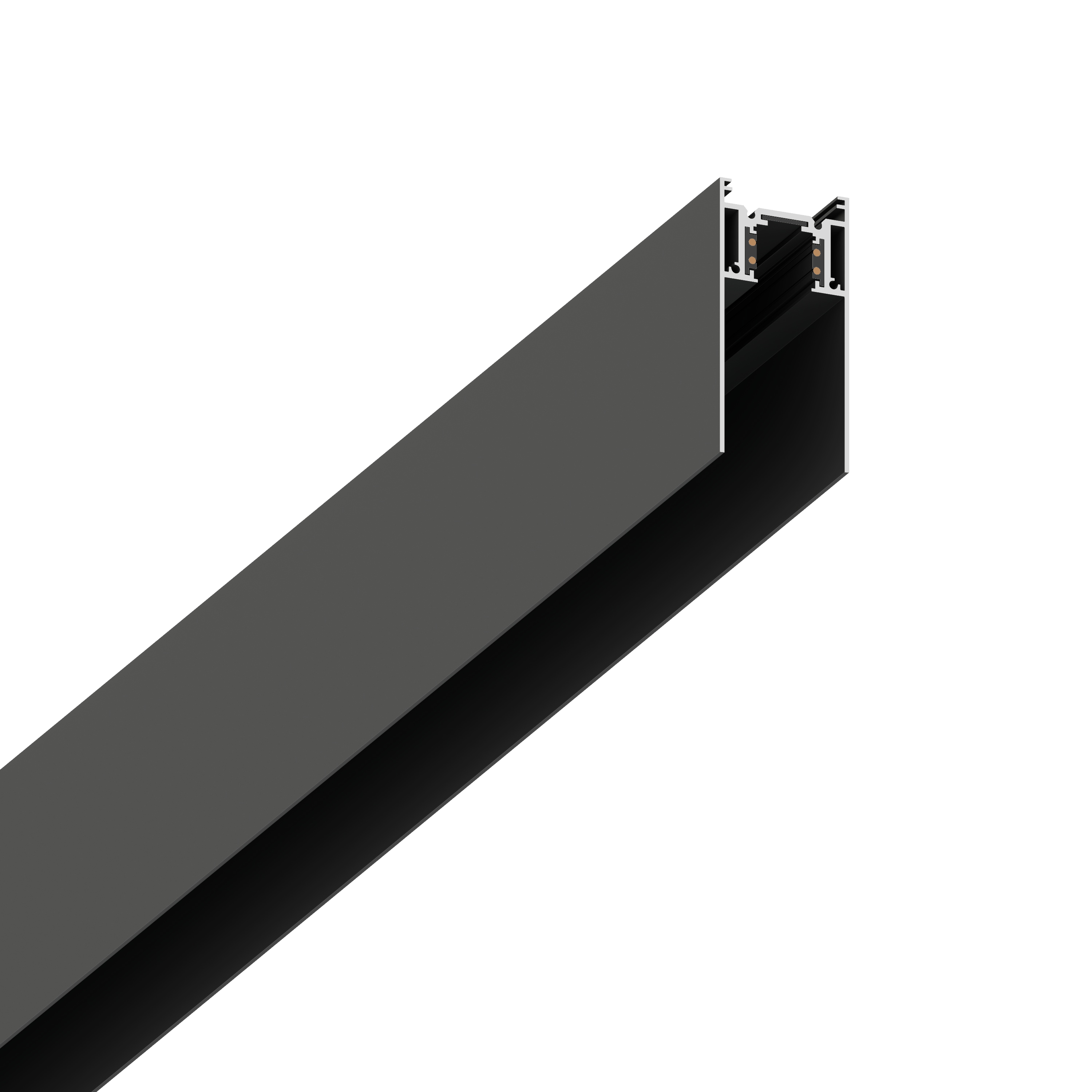 Магнітний трек для накладного / підвісного монтажу Light Hub Magnenic 1 LH-TRACK-35 / S-1-BK