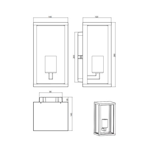 Вуличний настінний світильник TRIO GARONNE 201860142 alt 3